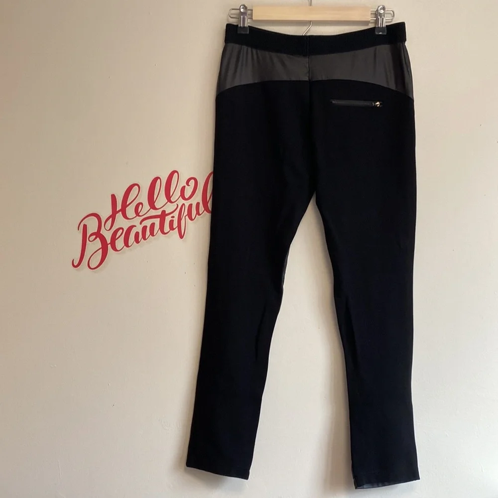 Shinestar Black Leather/ Spandex Leggings w/ Zippers - Picture 5 of 8
